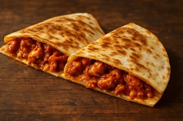 Korean Chicken Quesadilla.