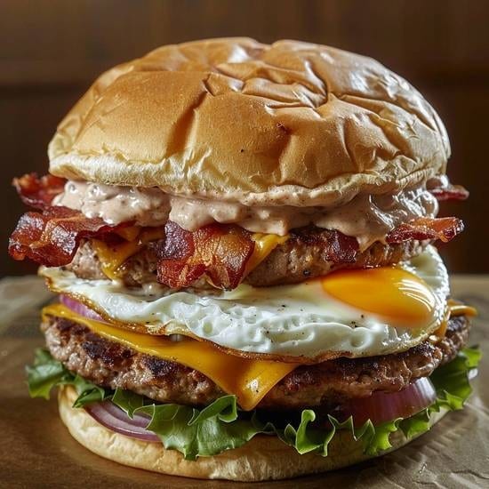 Gogi Spicy Loaded Burger.