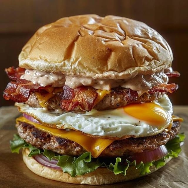 Gogi Spicy Loaded Burger.