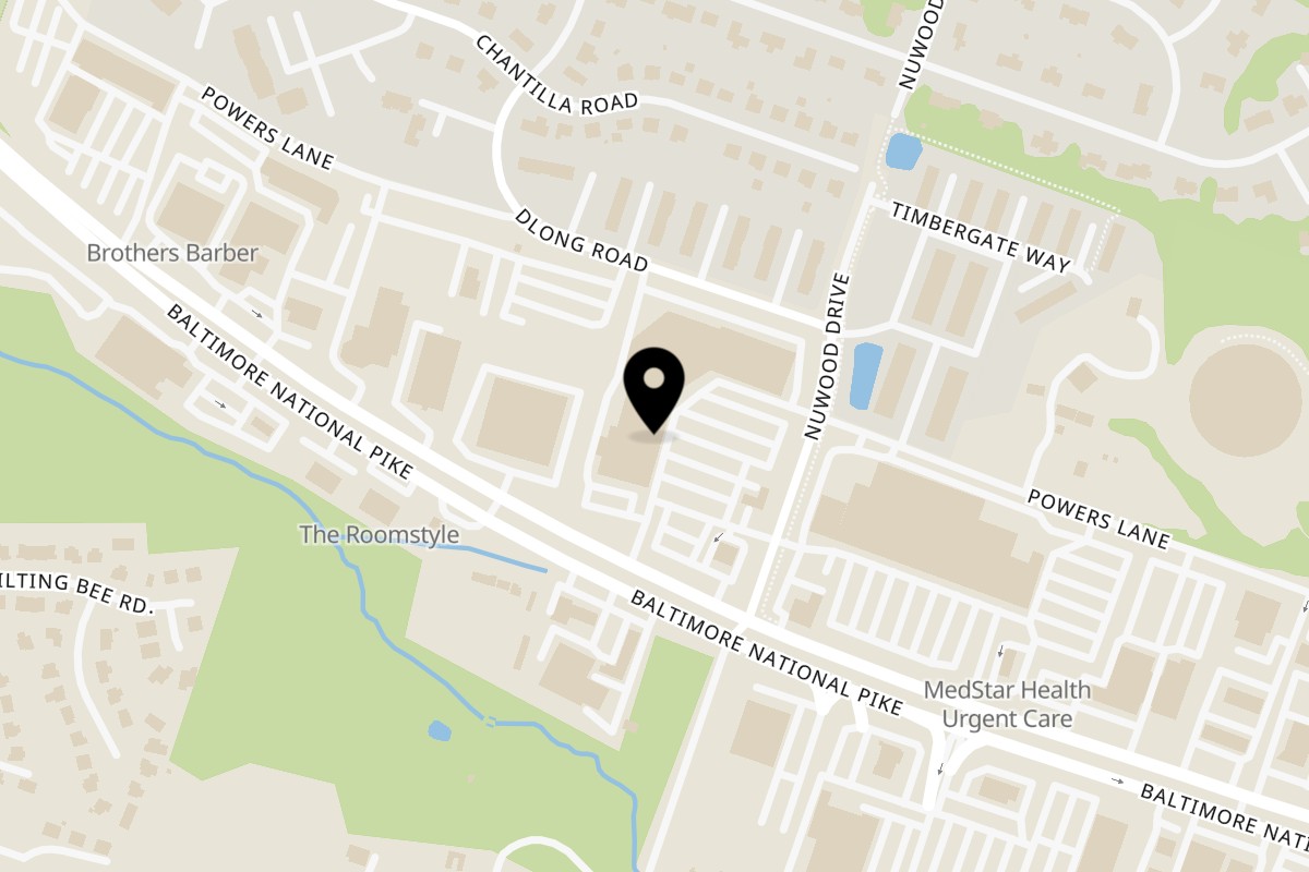 Map showing the location of Bebop Korean Mexican Grill Catonsville on 6600 Baltimore National Pike Suite M in Catonsville